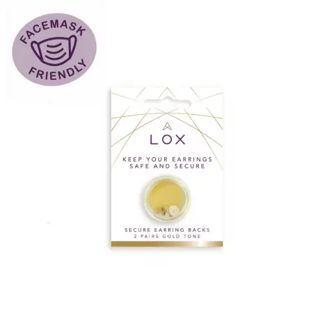 LOX Secure Earring Backs Gold Tone - Linda & Co