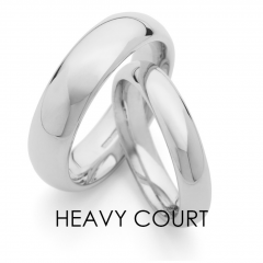9ct, 18ct Gold or Platinum Heavy Court Ladies and Gents Wedding Rings 