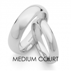 9ct, 18ct Gold or Platinum Medium Court Ladies And Gents Wedding Rings 