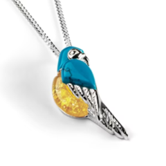 Henryka Turquoise Macaw Parrot Necklace 