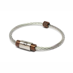 Bailey of Sheffield Adonis Cable Stainless Steel Bracelet