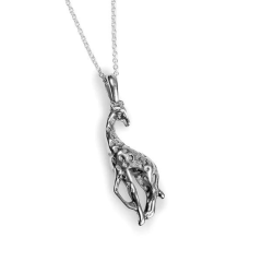 Henryka Giraffe Necklace In Silver