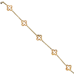 9ct Gold Quatrefoil Bracelet 