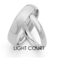 9ct, 18ct Gold or Platinum Light Court Ladies And Gents Wedding Rings 