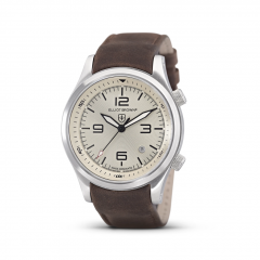 Elliot Brown Canford with ivory face & leather strap