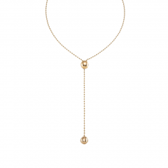 Long Lonely Planet 18ct Gold Plated Ball Necklace