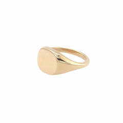 9ct Gold Oval Cushion Signet Ring 