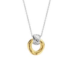 Ti Sento Milano Gold Plated Sterling Silver Pendant with Intertwining Circles