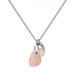 Pink Opal Rose Cut Necklace