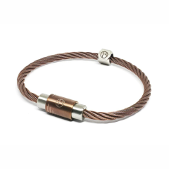 Bailey of Sheffield Rhoda Cable Stainless Steel Bracelet
