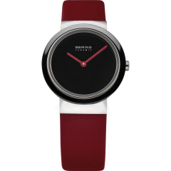 Ladies Red Calfskin Leather Watch