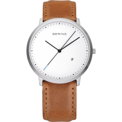 Unisex Brown Calfskin Leather Watch