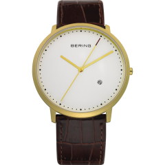 Unisex Brown Calfskin Leather Watch