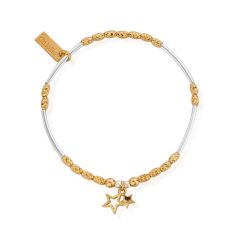 ChloBo Gold/Silver Double Star Bracelet 