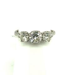 Pre-Loved 3 Stone Diamond Claw Ring 