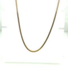 Pre-Loved 9ct Gold 22" Filed Curb Chain 