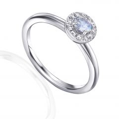 Opal & Diamond Cluster Ring 