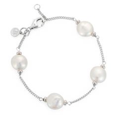 Claudia Bradby Luxe White Coin Pearl Bracelet 