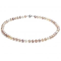 Mid-length 7.5-8mm Freshwater pearl necklace 18inch
