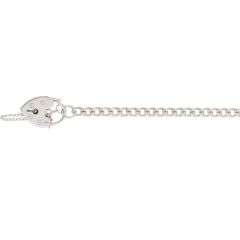Silver 48/7 Curb Charm Bracelet