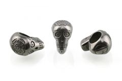 Bailey of Sheffield Candy Skull Stainless Steel Bead