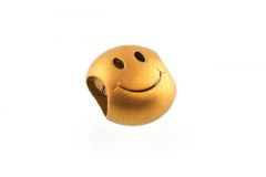 Bailey of Sheffield Matte Gold Smiley Bead 