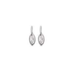 Uno De 50 Droplet "Spring" Earrings with White Crystal