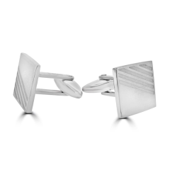Fred Bennett Square Ribbed Cufflinks 