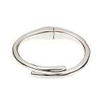 Meeting Point Silver Plated Hinged Bangle 