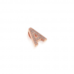 9 Carat Rose Gold Pave Diamond Letter A Pendant