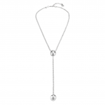 Long Lonely Planet Silver Plated Ball Necklace 