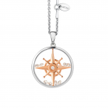 Astra Sterling Silver Compass Star Pendant with Cubic Zirconia