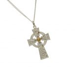 30mm silver and gold celtic cross