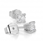 18 carat White Gold ICE CUBE 0.20ct Laboratory Grown Diamond Stud Earrings
