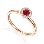 Ruby & Diamond Cluster Ring 