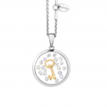Astra Sterling Silver Key Pendant with Cubic Zirconia 