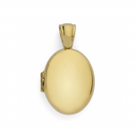 9ct yellow gold oval shaped plain locket 