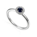 Sapphire & Diamond Cluster Ring 